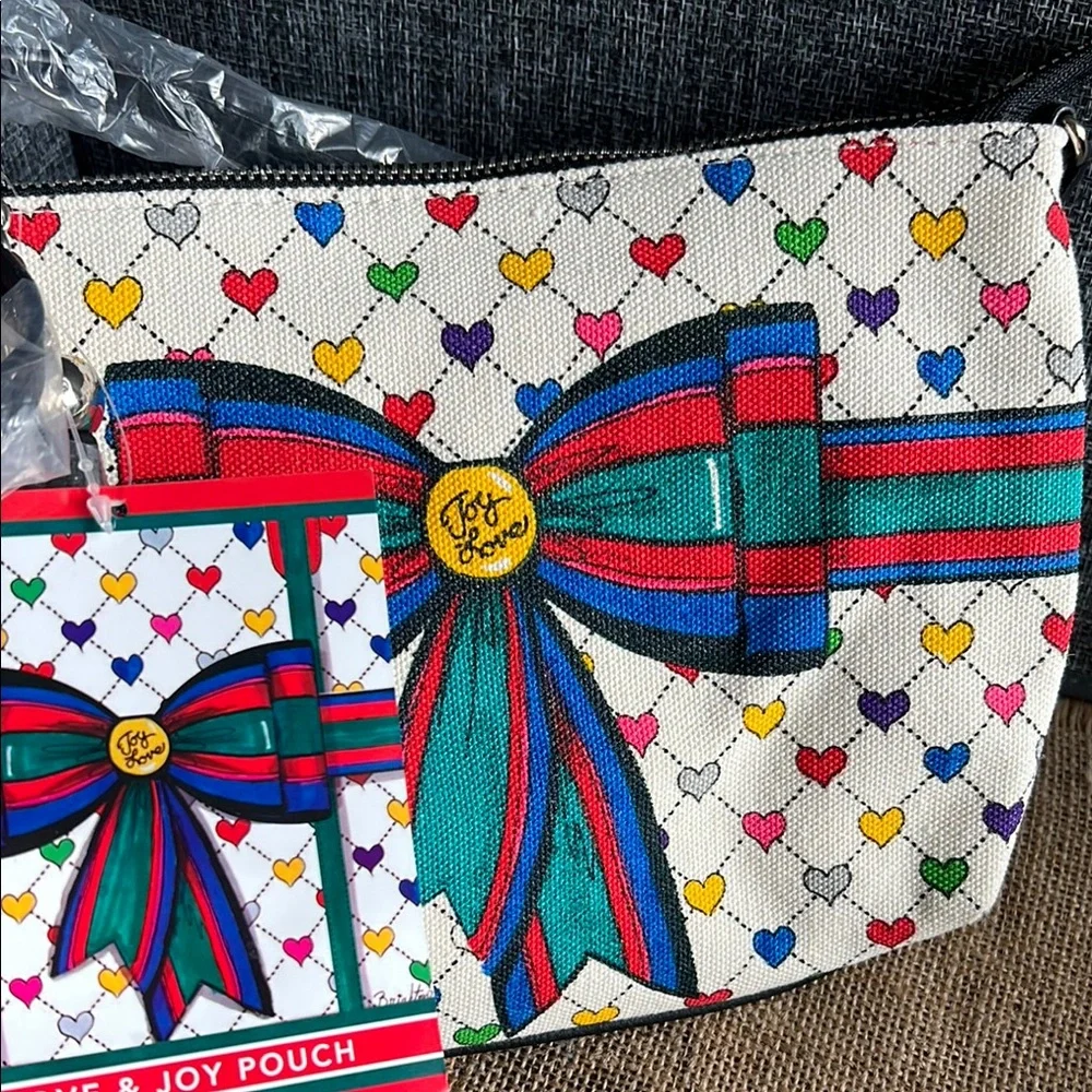 BRIGHTON LOVE & JOY canvas Hearts Crossbody Bag (NWT) ♥️ - Picture 7 of 14